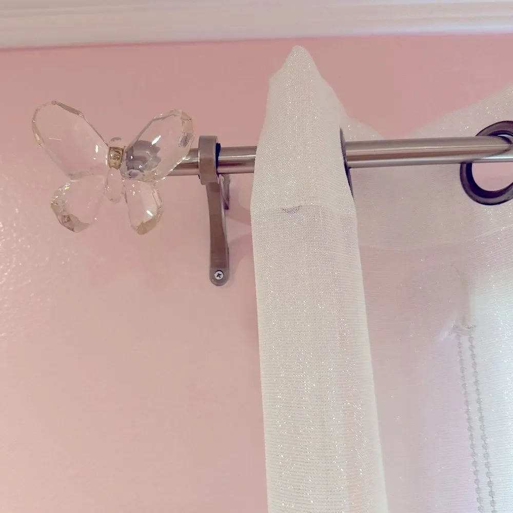 White and silver curtains